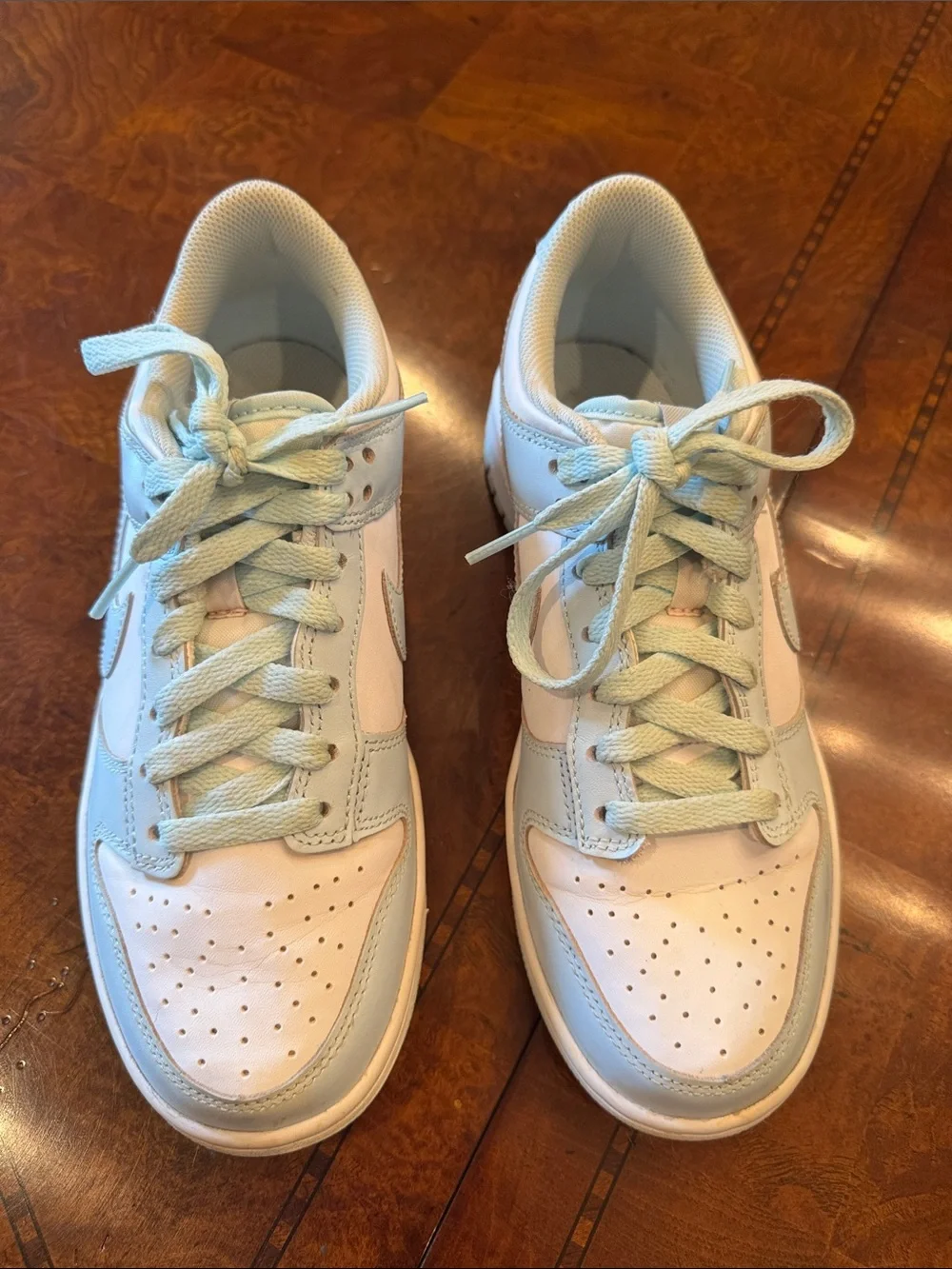 Nike dunks Kids Low-Top Sneakers in Light Blue and White